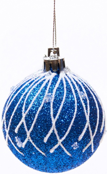 Шар новогодний Искра синий