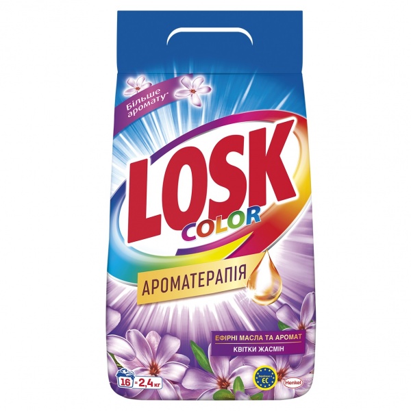Порошок для машинного прання Losk Аромат квітки жасмину 2,4 кг 
