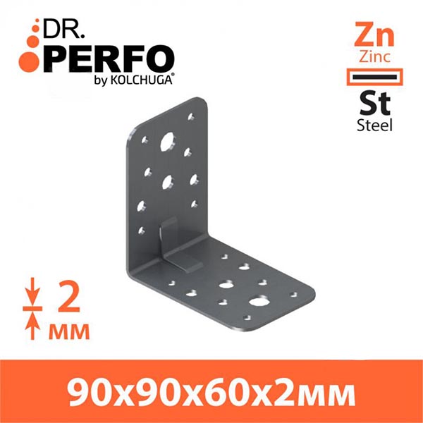 Уголок усиленный Kolchuga равносторонний 90x90x60 мм 2 мм