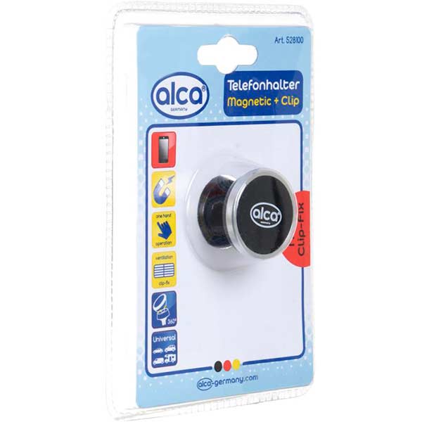 Тримач для телефона магнітний на дефлектор Alca 528100 чорний
