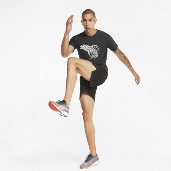 Футболка Puma RUN LOGO SS TEE M 52140101 р.L чорний