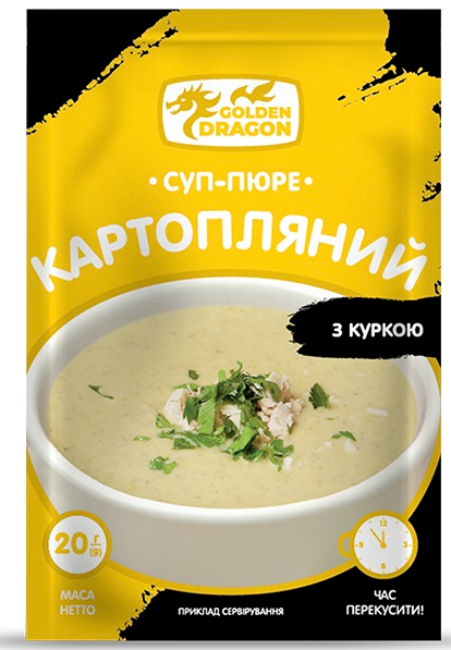 Крем-суп GOLDEN DRAGON картофельный с курицей 20 г 