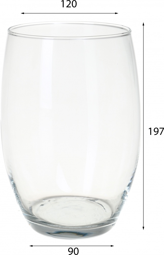 Ваза стеклянная Tyra Trend Glass 19 см прозрачная