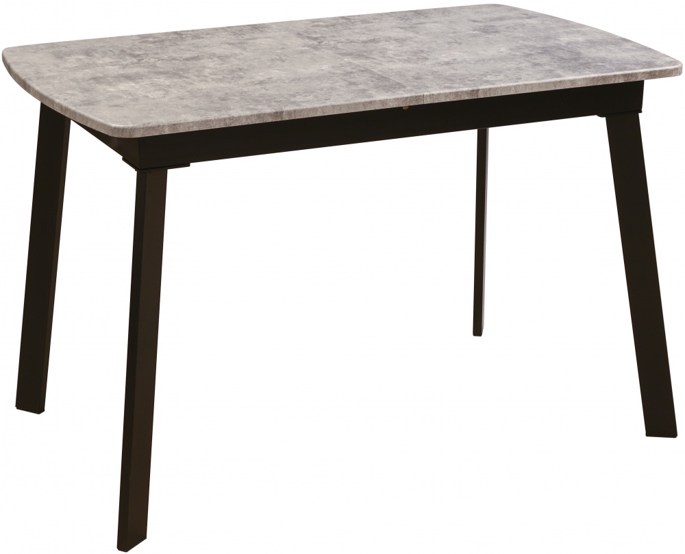 Стіл обідній Окленд 1150(1500)x700x750мм сірий мармур/чорний