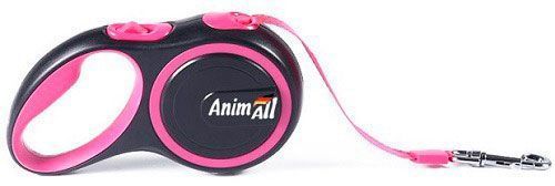 Повідець-рулетка AnimAll S Рожево-чорний до 15кг
