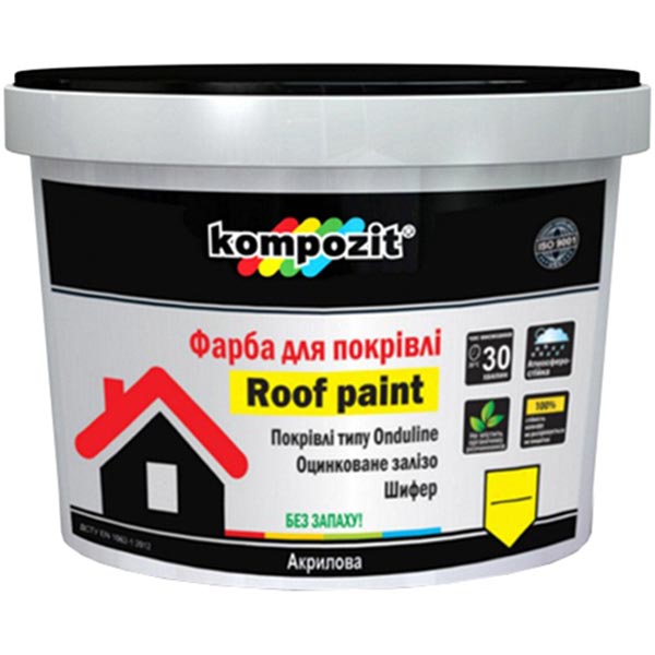 Фарба Kompozit для покрівлі зелена 10 л