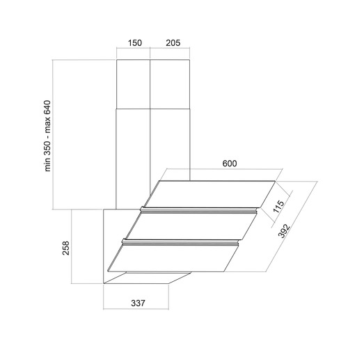 Вытяжка Pyramida MSH 60 PB GBL