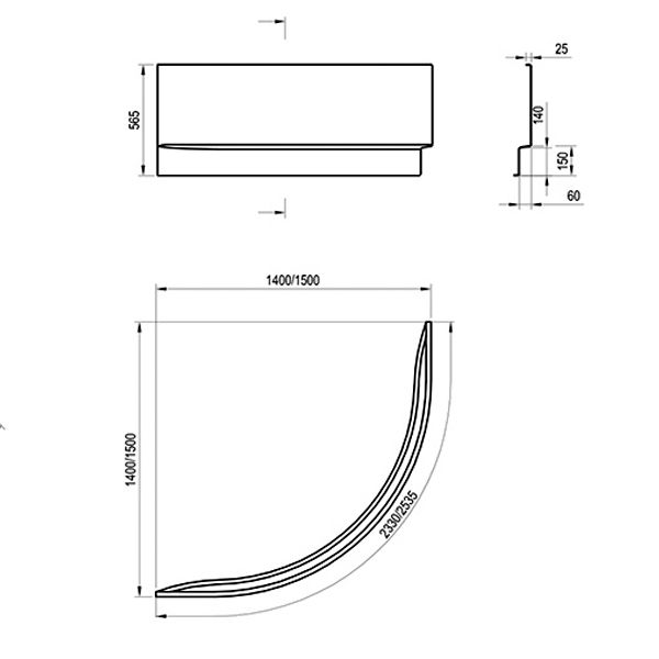 Ванна акриловая Ravak Gentiana CG01000000 150x150