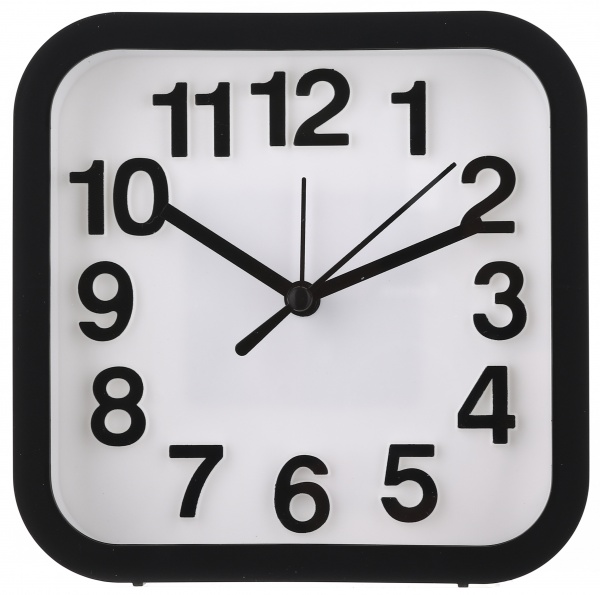 Часы настольные Edyx 13,1x13,1x5,2 см черный