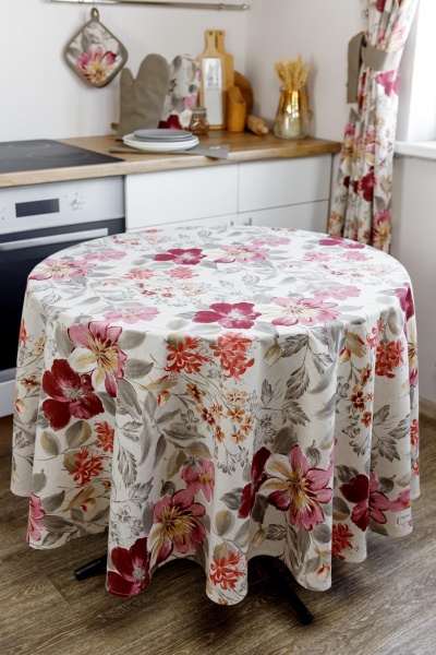 Скатерть Цветок бордо 200x200 см La Nuit 