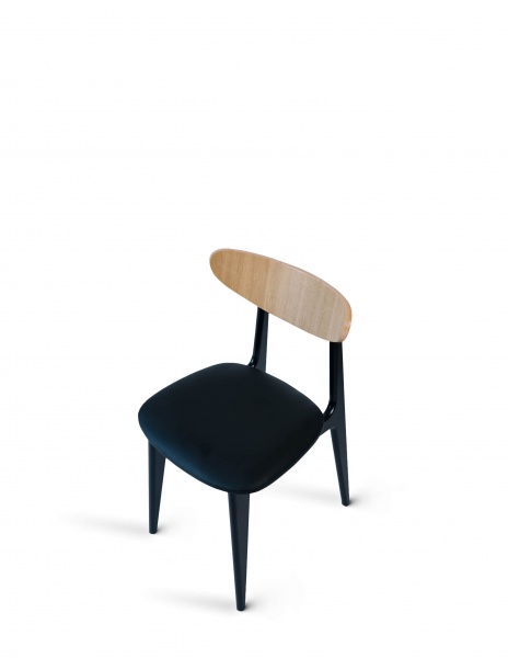 Стілець PAVLYK Марсель чорний / бук