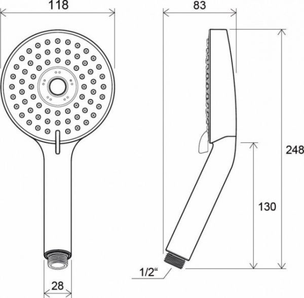 Лейка для душа Ravak 953.00 X07P009 