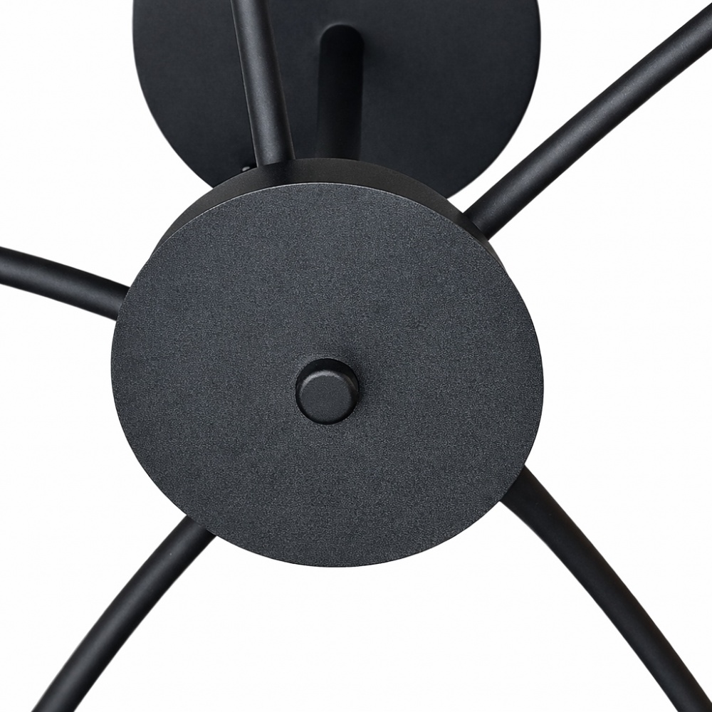 Люстра потолочная LIGHT SET DUSHA MS241 5x12 Вт GX53 черный/молочный