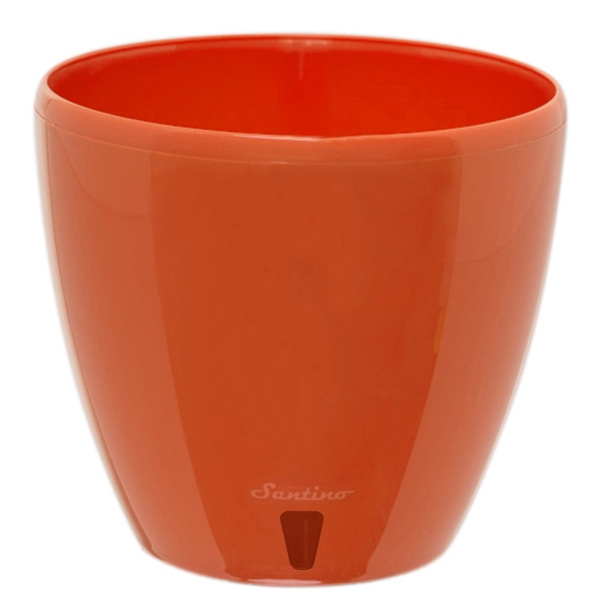 Вазон пластиковый Santino Deco Twin Plus круглый 9 л морковный (DTWC90PRD) 