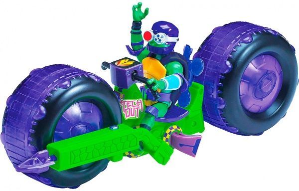 Фигурка TMNT серии «Эволюция Черепашек-Ниндзя» МОТОЦЫКЛ СТЕЛС и ДОНАТЕЛЛО 