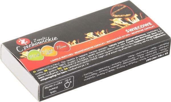 Спички для зажигания свечей PCC 75 мм 20 шт.