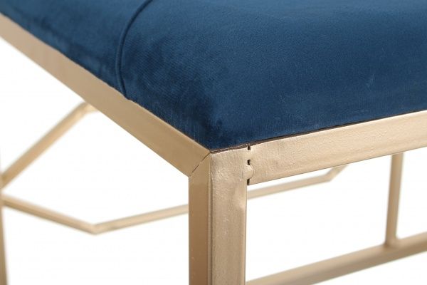 Банкетка декоративная 90х40х45 см синяя 