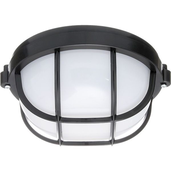 Світильник адміністративний LED Ecostrum з решіткою 11 Вт IP65 чорний ПП-1052-1/6-LED-11W 