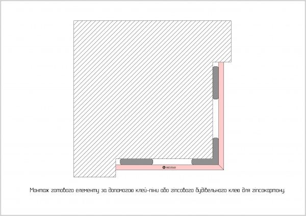Угол гипсокартонный универсальный комплект (260x260x1250 мм)x2 (2500 мм) INSTYFLEX 