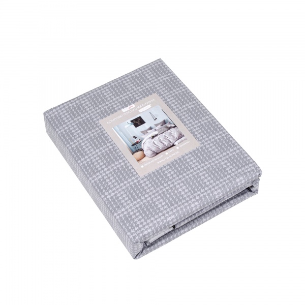 Комплект постільної білизни Грумант євро сірий Homeline 