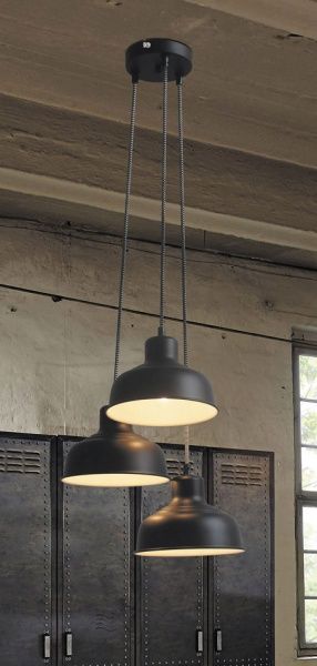 Люстра підвісна Rabalux Owen 2790 3x25 Вт E27 матовий чорний 