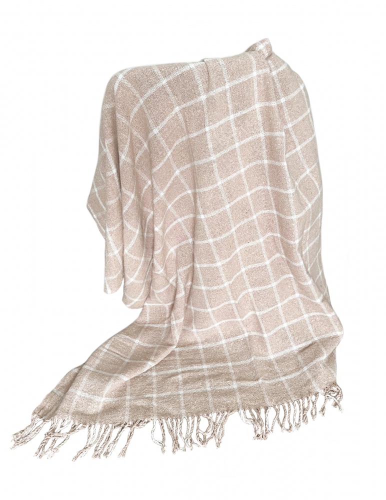 Плед 130x180 см бежево-білий Sensio