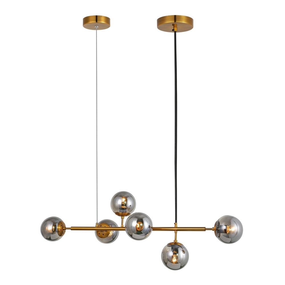 Люстра підвісна Miorro Intrigo 1050x370x1200 мм 6x7 Вт G9 золотий 51-311-172