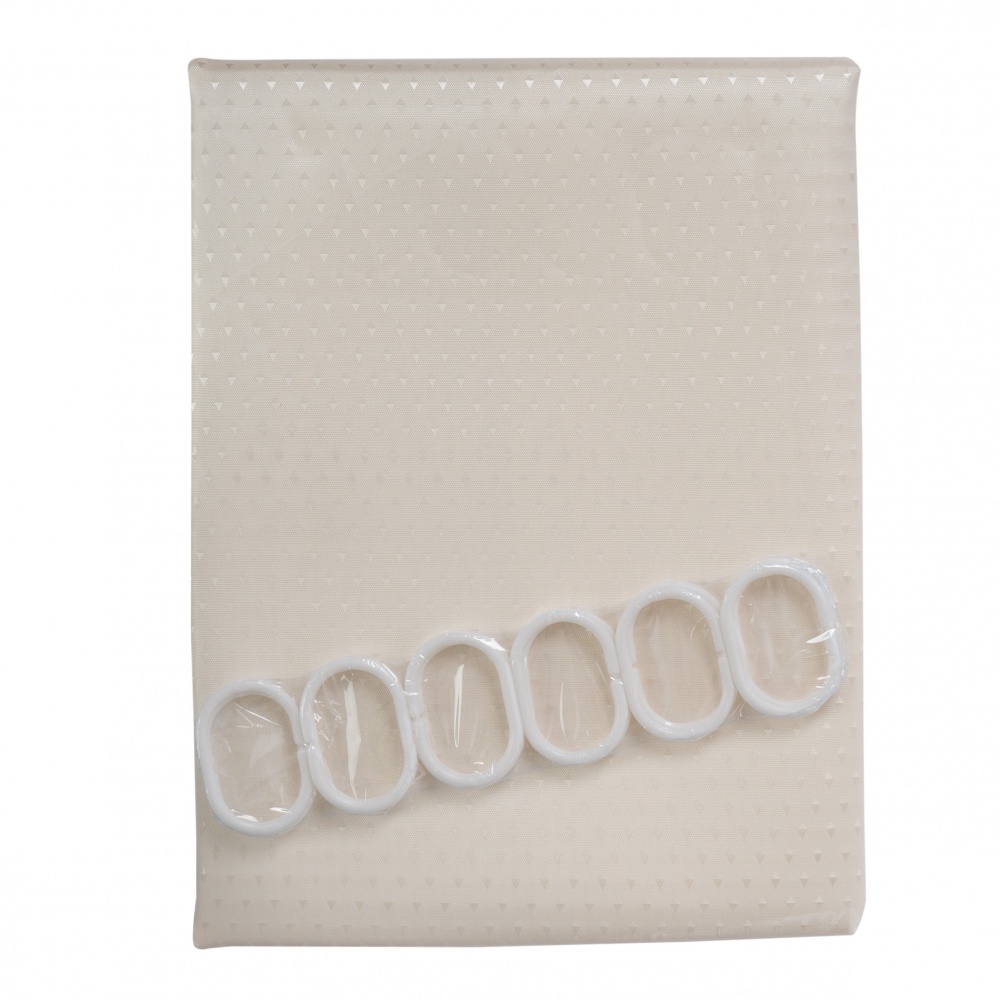 Штора для душа Eco Fabric Пика 180х180 см, айвори.