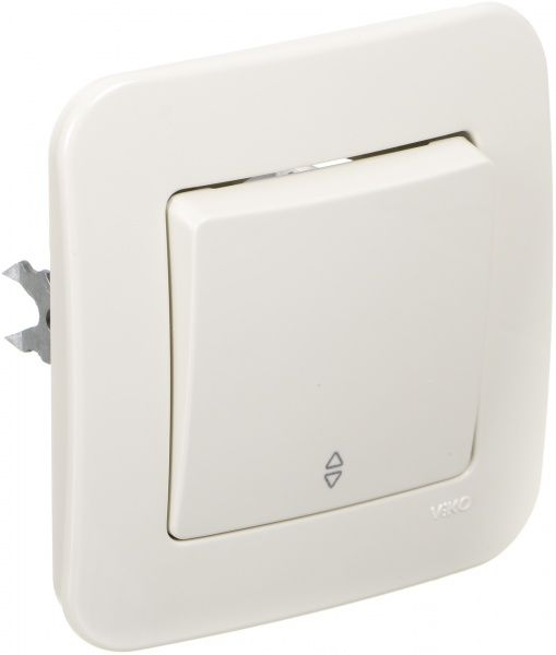 Переключатель проходной одноклавишный Viko Rollina без подсветки 10 А 250В кремовый 90421004
