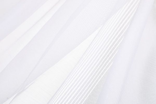 Тканина тюлева смужки на сітці 300 см молочний 