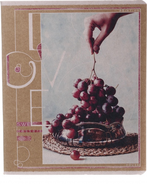 Тетрадь школьная Крафт 96 листов в клетку в ассортименте Поділля