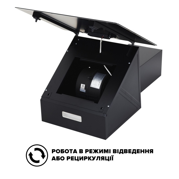 Витяжка Interline FLOW BL A/60/GL/M