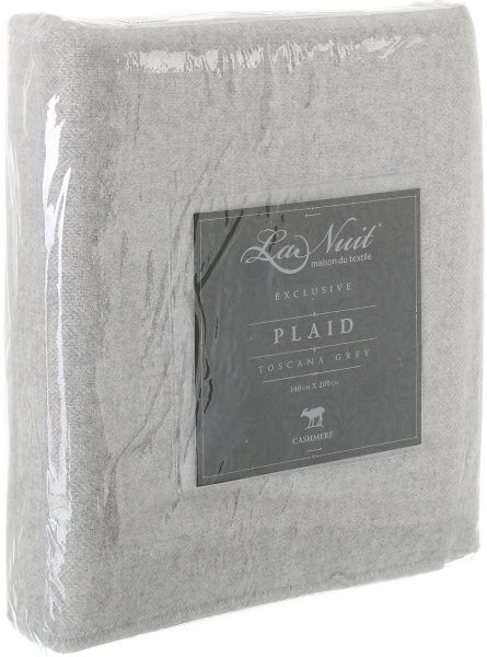 Плед Toscana 140x200 см светло-серый La Nuit 