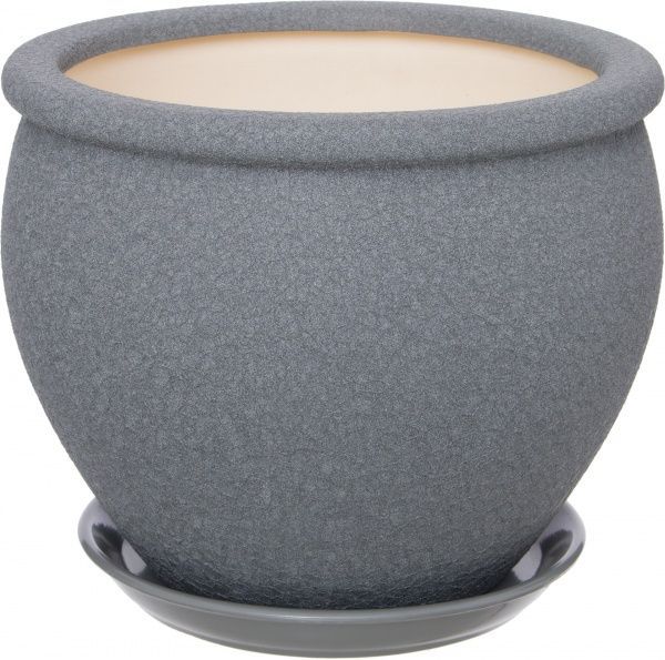 Горшок Ориана-Запорожкерамика Вьетнам №2 шелк круглый 10,5л металлик (011-2-117) 