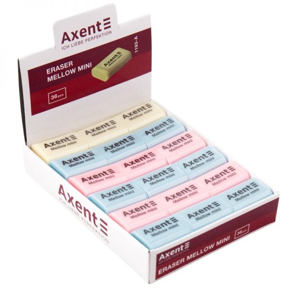 Ластик для карандашей мягкий Mellow mini в ассортименте 1193-A Axent