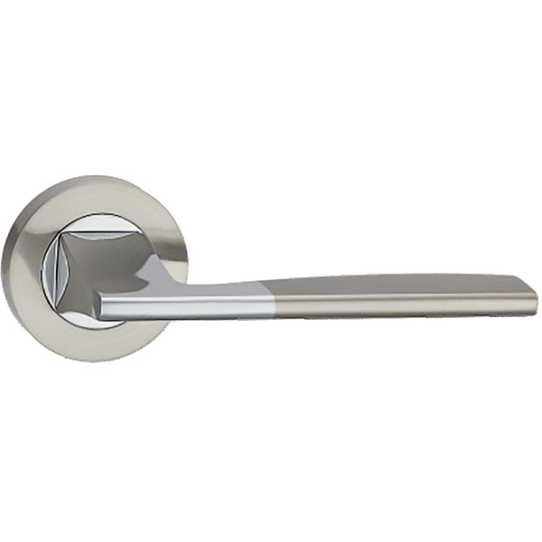 Ручка для дверей на розетці MVM DAF Z-1220 SN/CP матовий нікель/полірований хром