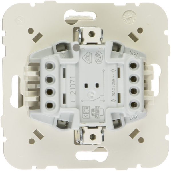 Вимикач прохідний одноклавішний Efapel Logus без підсвітки 10 А 250В IP20 кремовий