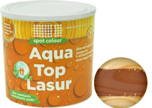 Лазур-антисептик Spot Colour Aqua Toplasur червоне дерево шовковистий мат 0,75 л
