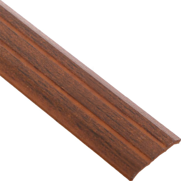 Порожек алюминиевый декорированный Braz Line рифленый с отверстиями 25x2700 мм орех бурбон 