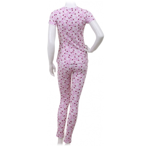 Пижама женская Flis clothes Сердечко р. M розовый с рисунком
