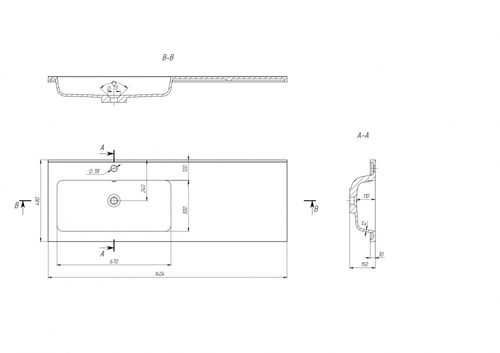Умывальник над стиральной машиной Amidicon RODEO L 140