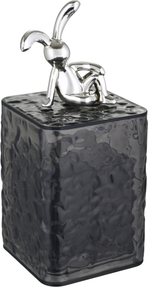 Органайзер Sensio для ватних виробів з кришкою 6,7х6,7х12,3 см темно-сірий