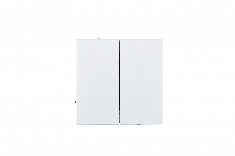 Механізм вимикача двоклавішний HausMark Juna без підсвітки білий матовий 7041-0988-101QC