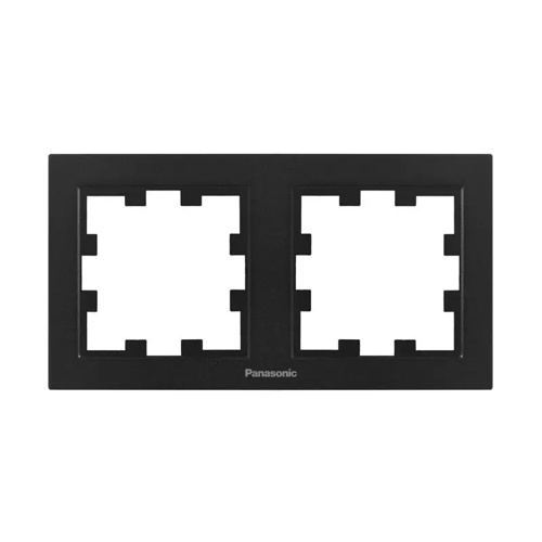 Рамка двойная Panasonic Karre Plus 55 горизонтальная черный WDTF08022BL-UA1