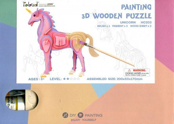 Конструктор-раскраска Robotime Единорог HC203