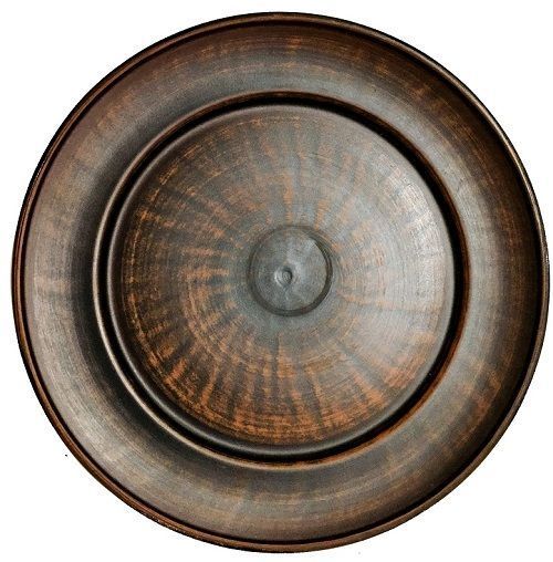 Тарілка обідня гладенька 25 см Український гончарний посуд