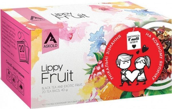 Чай черный Askold Lippy fruit 20 шт. 2 г 