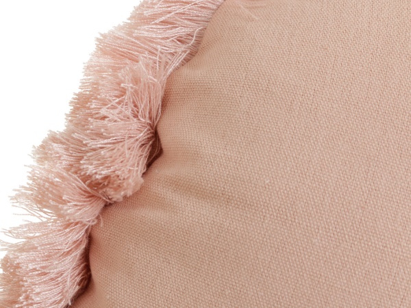 Подушка KM круглая с кистями 100% полиэстер 40x40 см розовый 