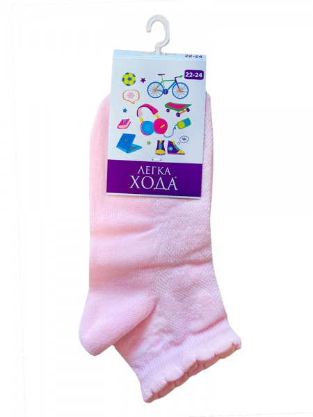 Шкарпетки дитячі унісекс Легка хода 9161 р.22–24 світло-рожевий 