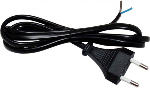 Шнур мережевий з вилкою пластина UP! (Underprice) ШВВП 1,5 м чорний 2х0,75 мідь 